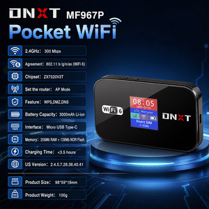 Router WiFi Portatile DNXT con Slot SIM, WiFi6 300Mbps, 4G LTE, WPS Universale, Modalità AP, Mini Router 3G 4G per Viaggi - Product Image 2