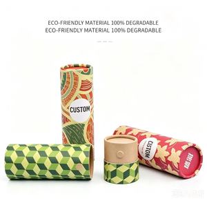 Boîte d'emballage cylindrique avec estampage à chaud doré, boîte en papier avec fermeture à boucle de sécurité pour enfants pour cosmétiques et huiles essentielles - Product Image 5