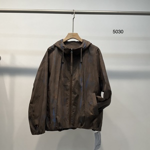 เสื้อแจ็คเก็ตมีฮู้ดแบบยูนิเซ็กซ์ ลายมัดย้อมสไตล์เรโทร ตกแต่งด้วยผ้าควิลท์ ทรงหลวม ใส่สบาย เหมาะสำหรับกิจกรรมกลางแจ้ง ฤดูใบไม้ร่วง รับผลิตแบบ OEM กันน้ำ - Product Image 5