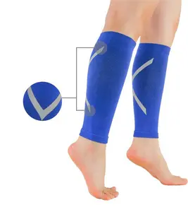 unisex evening football basketball training gym safety calf brace sleeve protective gear with high visibility reflective stripe