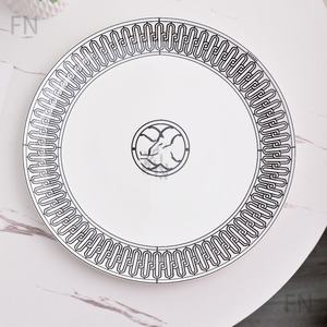 Juego de Platos y Tazones de Cerámica Ecológicos, Vajilla Moderna de Lujo para Regalos, Plato Doble para Comida Occidental, Plato para Filete - Product Image 2