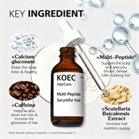 Sérum multi-peptides KOEC pour la densité des cheveux, formule à base de peptides pour des cheveux plus épais, flacon de tonique capillaire, sérum de repousse des cheveux OEM