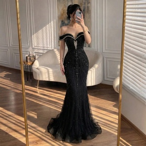 Serene Hill LA73140 Vestidos de Noche Negros con Hombros Descubiertos, Estilo Sirena, con Cuentas, Elegantes, para Fiestas Formales, para Mujer, 2026 - Product Image 1