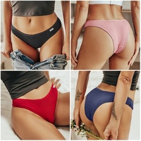 FINETOO Culottes Taille Basse Coton Femme String Sous-vêtements Fille Slip Féminin Lingerie