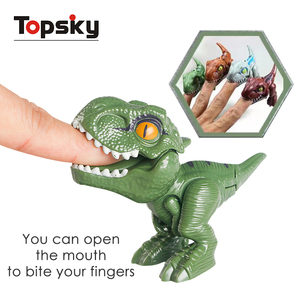Jouet interactif en plastique amusant, dinosaure de dessin animé, simulation de morsure de doigt, articulé et mobile, pour enfants et garçons, nouveauté, jouet farfelu - Product Image 4