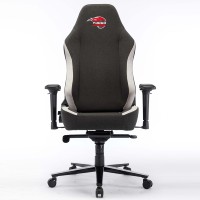 Chaise de bureau ergonomique de course pour PC, grande et haute, noire, inclinable, en tissu, pour adultes