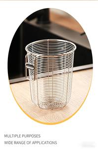 Soporte de Acero Inoxidable para Utensilios de Cocina Montado en la Pared: Porta Palillos, Escurridor de Palillos y Porta Cucharas - Product Image 4