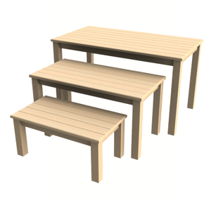 Tables d'exposition en bois imbriquées (lot de 3) - Product Image 6