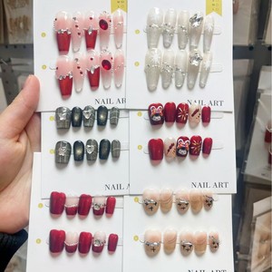 [Boutique] Unghie Finte Francesi Pure Effetto Usato a Mano, Blind Box <span class=keywords><strong>Orphans</strong></span> Little Red Riding Book Explosions Shake Voice Live Advanced - Product Image 4