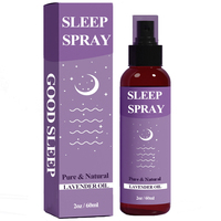 Spray d'oreiller à la lavande avec des huiles essentielles naturelles pour dormir, apaisant le linge et la nuit, brume pour le sommeil pour un sommeil profond, relaxant, anti-stress