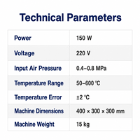 Machine à souder pneumatique semi-automatique 50-600 ° C ±2 ° Contrôle tactile PLC pour la soudure de faisceaux de câbles