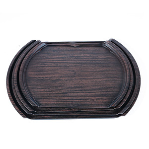 Twin sword-shaped imitation mahogany Japanese <b>tray</b>, dessert plate, <b>tea</b> <b>tray</b>, sushi plate, sukiyaki, Japanese and Korean cuisine - Product Image 4