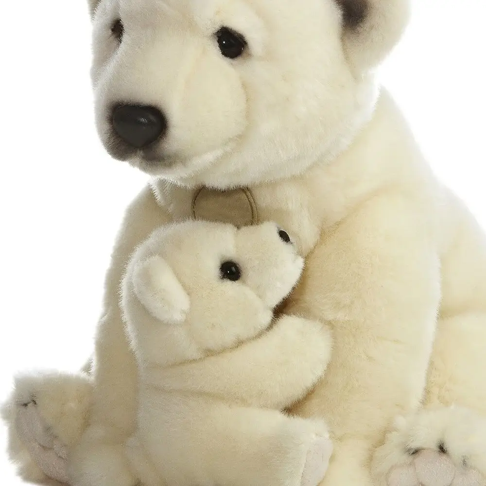 CHStoy पशु खिलौना हस्तकला गहने सजावट बच्चे खिलौना 63*48*53cm सफेद ध्रुवीय <span class=keywords><strong>भालू</strong></span> खिलौना witn एक छोटे bear
