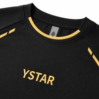 Conjunto de Uniforme de Fútbol Sublimado Negro y Dorado Personalizado al por Mayor, 100% Poliéster Transpirable, con Logotipo YSTAR OEM