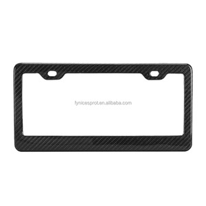 Cadre de <span class=keywords><strong>plaque</strong></span> <span class=keywords><strong>d</strong></span>'<span class=keywords><strong>immatriculation</strong></span> avant et arrière en fibre de carbone pour voiture à deux trous et impression personnalisée de votre <span class=keywords><strong>logo</strong></span> sur le cadre - Product Image 6