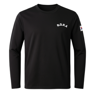 Camiseta de manga larga de algodón para hombre, camiseta deportiva básica informal de estilo coreano ROKA, ropa de uso diario para primavera y otoño - Product Image 2