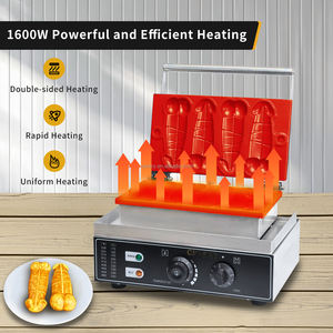 Produttore elettrico di Waffle e hot dog a forma di pene antiaderente da 50-300 ℃/122-572-con 4 stampi per macchine Snack - Product Image 2