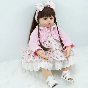 Thoughtful Present Highly Durable Soft Vinyl Customized Plus Size 24 Inches Baby Doll Reborn Dolls Silicon Pretend Play Toys