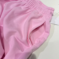 Pantalon de survêtement pour femme, automne, avec revers, léger, respirant, écologique, anti-humidité, coupe ample, taille haute élastique, logo latéral