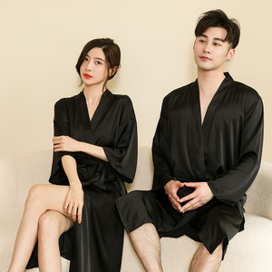 <span class=keywords><strong>Vestaglia</strong></span> Kimono in raso personalizzabile a 16 colori per <span class=keywords><strong>vestaglia</strong></span> termica per festa nuziale taglie forti Set per damigella della sposa - Product Image 3