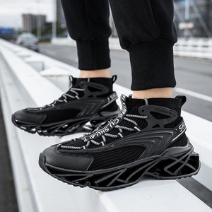 Chaussures de sport décontractées respirantes à logo personnalisé pour hommes, baskets tendance à tige haute pour le dropshipping - Product Image 5