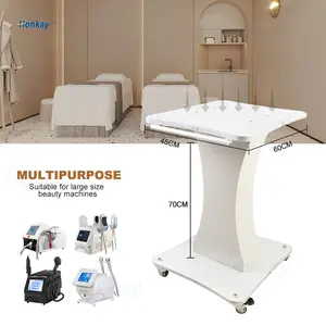 White Beauty Spa Salon Equipment Suitable For Large Size Beauty Machines Special Bracket Cart Spa Trolley