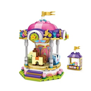 LOZ Mini Block Building Set Model Toy avec <span class=keywords><strong>Pirate</strong></span> Ship Ferris Wheel Rotary Aircraft Merry-Go-Round UFO Catcher - Product Image 4