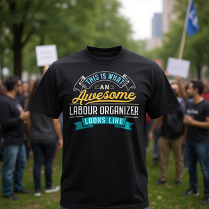 T-Shirt Organizzatore Sindacale a Maniche Corte Girocollo Unisex per Adulti, per Attività Promozionali, Stampa Serigrafica - Product Image 3