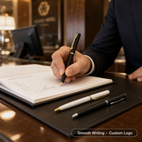 Stylo bille promotionnel LY7327 en plastique avec finitions métalliques or et argent pour cadeaux publicitaires d'entreprise