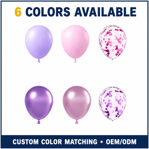 60 <span class=keywords><strong>Palloncini</strong></span> Rosa e <span class=keywords><strong>Viola</strong></span>, <span class=keywords><strong>Palloncini</strong></span> in Lattice con Coriandoli Rosa e <span class=keywords><strong>Viola</strong></span> da 12 Pollici, Utilizzati per Decorare Feste di Compleanno Femminili - Product Image 2