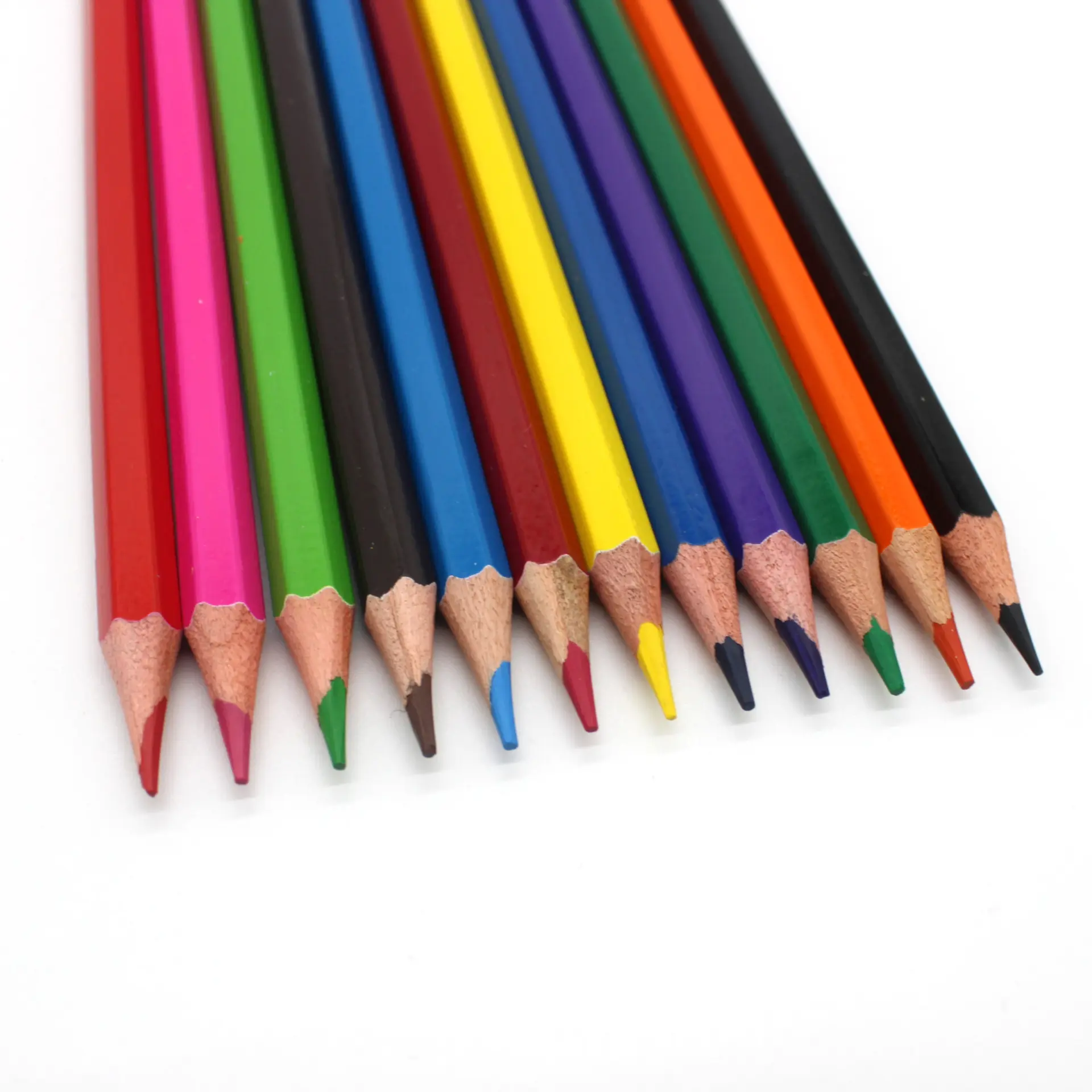 Pensil warna 2.8 minyak 12 warna lembar susut panas mengisi gambar sketsa gambar warna pensil timah