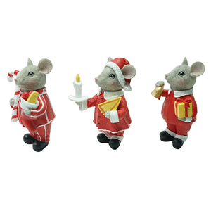 Resin Christmas Craft Christmas <strong>Mouse</strong> Figurine Resin <strong>Ornament</strong> - Product Image 5