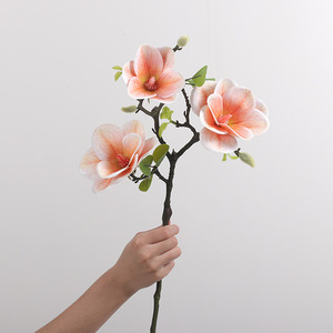 Decoraciones Realistas de Magnolia, Arreglos Florales de Alta Gama para Sala de Estar y Comedor, Flores Artificiales Premium - Product Image 1