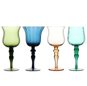 Цветные винтажные бокалы для вина, доступные для домашних встреч - Product Image 1