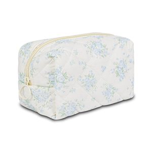 Quilted Makeup Pouch, Small Makeup Bag for <b>Purse</b>, <b>Cute</b> Cotton Puffy Cosmetic Bag Aesthetic Toiletry Bag for Women and Girls - Product Image 5