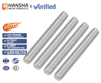 DIN975 Full Threaded Rod, Zinc Plated Steel All Thread Stud Bolt, Metric Threaded Bar for Industrial Applications