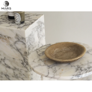 <span class=keywords><strong>Vendita</strong></span> calda su misura Calacatta Volia plinto in marmo tavolino in pietra per Villa a casa - Product Image 3