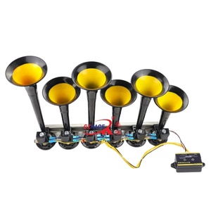 Trompette à air <span class=keywords><strong>de</strong></span> haute qualité 24V / Compresseur <span class=keywords><strong>de</strong></span> <span class=keywords><strong>klaxon</strong></span> à air 24V, <span class=keywords><strong>klaxon</strong></span> musical pour <span class=keywords><strong>voiture</strong></span>, 6 tuyaux, 36 sons - Product Image 3