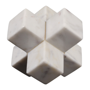 Sculpture géométrique en marbre, figurine décorative pour la maison, la salle de bain, statue moderne, objet décoratif pour le bureau. - Product Image 5