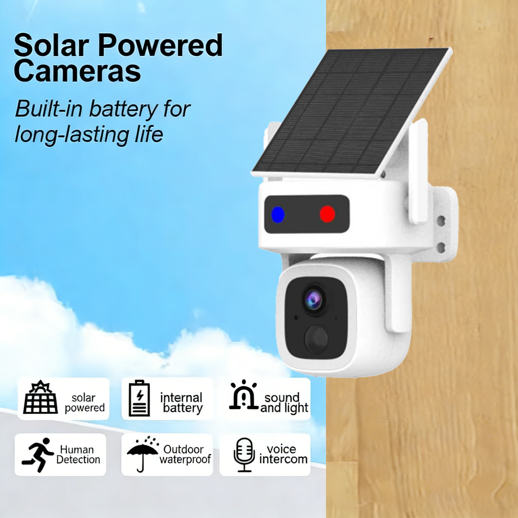 Solar Security Cameras Tuya Wireless Outdoor 4MP Pan Tilt 360 View Solar/Battery Powered 2.4G WiFi Cameras for Home Security · image 6