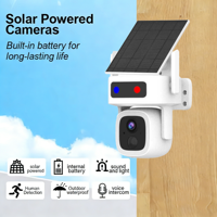 Solar Security Cameras Tuya Wireless Outdoor 4MP Pan Tilt 360 View Solar/Battery Powered 2.4G WiFi Cameras for Home Security