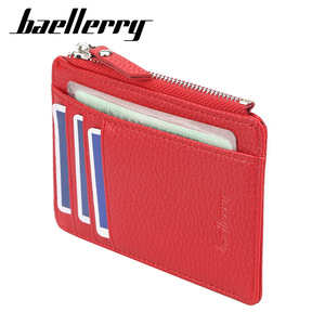 Tarjetero Baellerry de 4 pulgadas, de cuero PU, con múltiples ranuras para tarjetas, billetera con cremallera para tarjetas de crédito, para uso diario. - Product Image 1