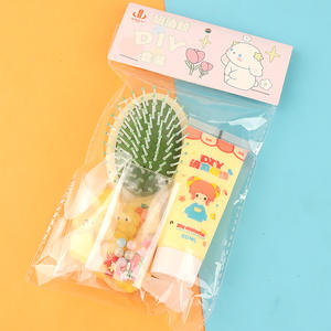Kit sisir bantalan udara DIY lucu, dengan Resin kartun Set mainan lukisan buatan tangan edukasi menggunakan lem krim - Product Image 4