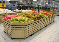 Artworld présente un kiosque de fruits frais personnalisé au détail, conception de stand de jus de fruits pour le centre commercial