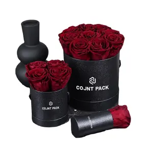 New Year Wholesale Small Size Paper Box within Artificial Roses for Mother's day Flower sets