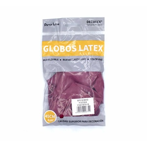 Party Love Latex <b>Balloons</b> 45cm Fuchsia 6pcs Round Durable For Birthday Party <b>Decorations</b> - Product Image 1