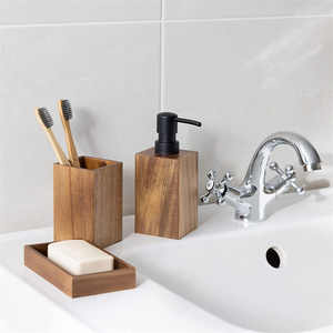 Portasapone in legno portasapone portasapone Set da bagno Acacia 3 pezzi - Product Image 3