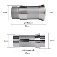 CITIZEN-mandril de pinza suizo de tungsteno L20 cnc, guía de carburo de alta precisión, arbusto de nariz extendida, sub pinza para STAR automático