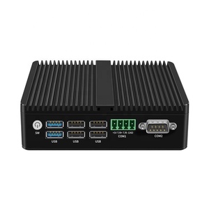 Router lembut Cclient tipis Computer12th gen N100 j6412 M.2 nvme msata RS485 RS232 COM 4*2.5G Lan Firewall Fanless buah - Product Image 1