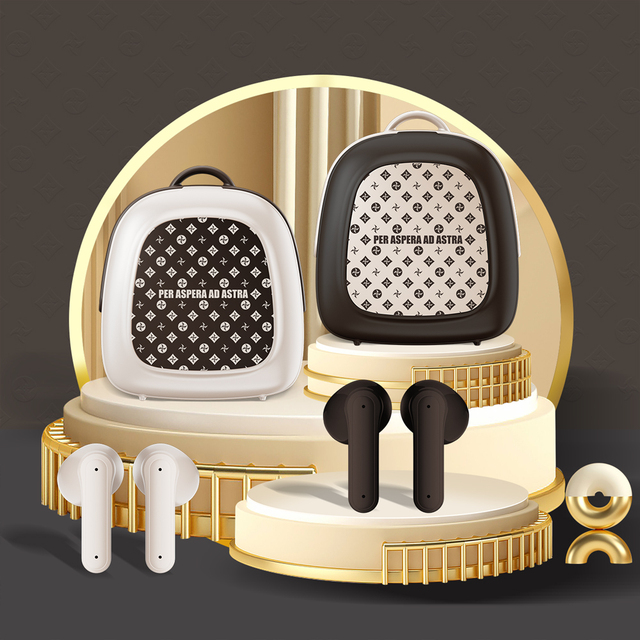 Fashion Cute Schoolbag Design TWS Earbuds Noise Canceling Super Bass In-Ear Wireless Headphones with Backpack Charging Case